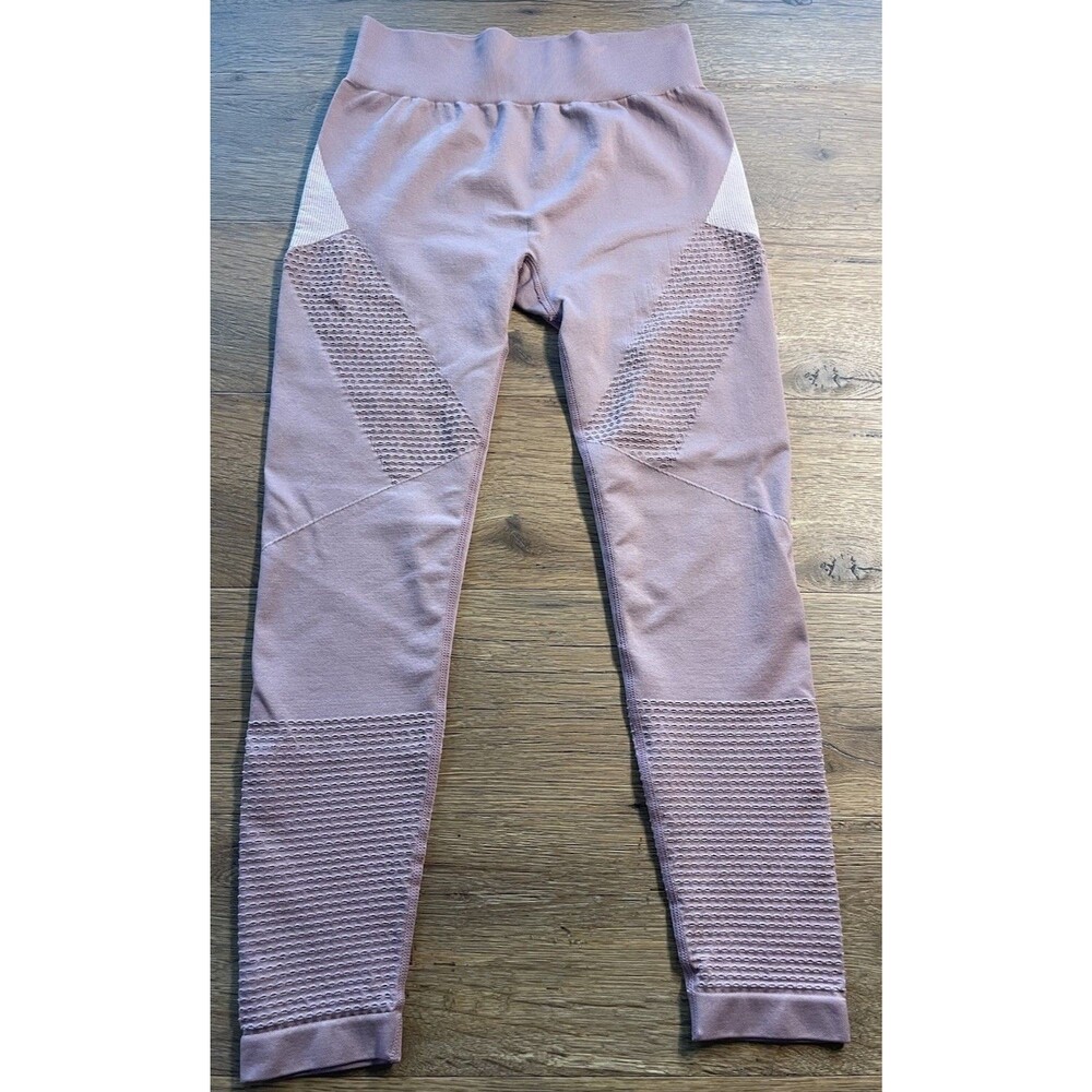 Demi Lovato Fabletics Seamless High Waisted Leggings Pink Workout Pants Size S